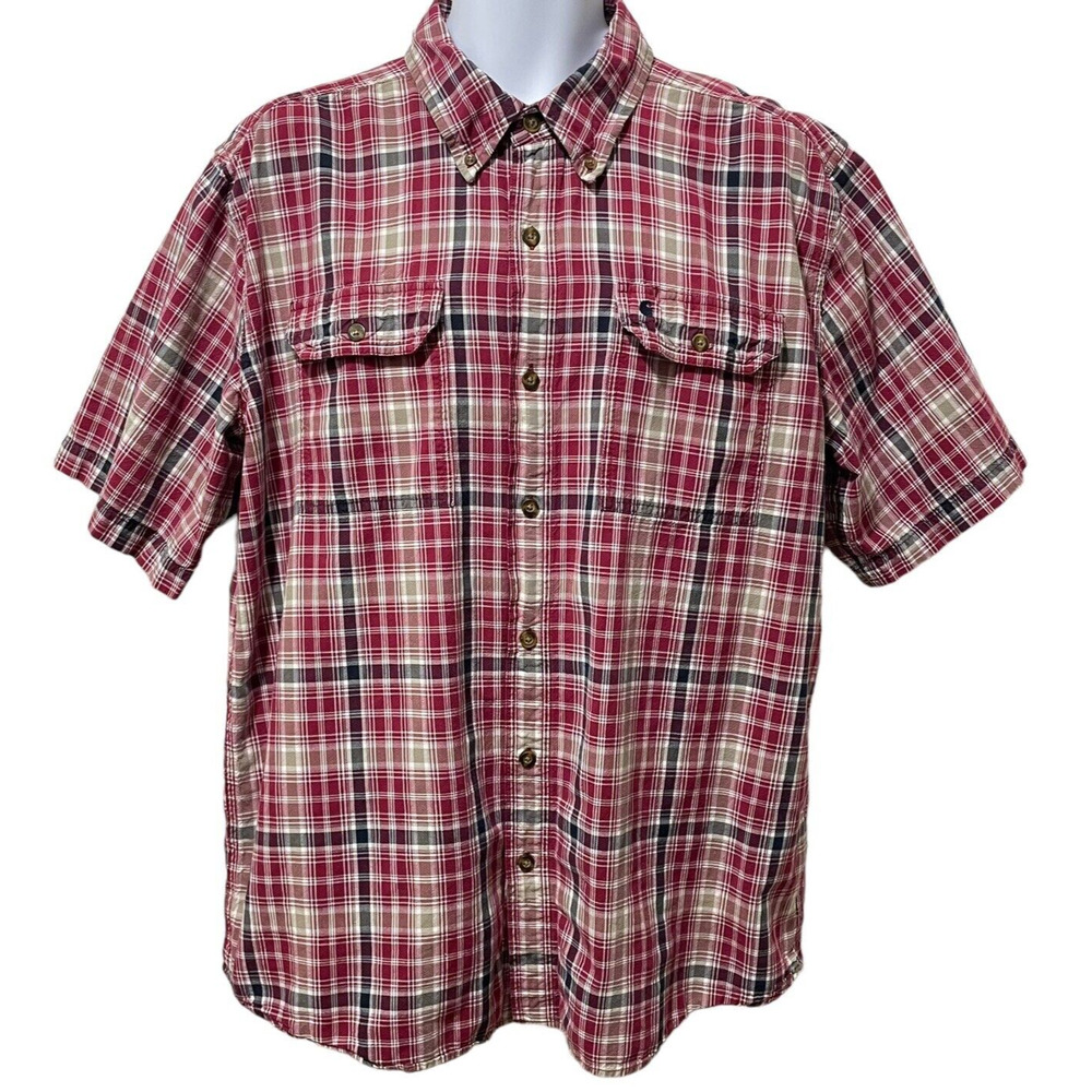 Carhartt Shirt Mens X Large Relaxed Fit Short Sleeve Pocket Classiccore Preppy